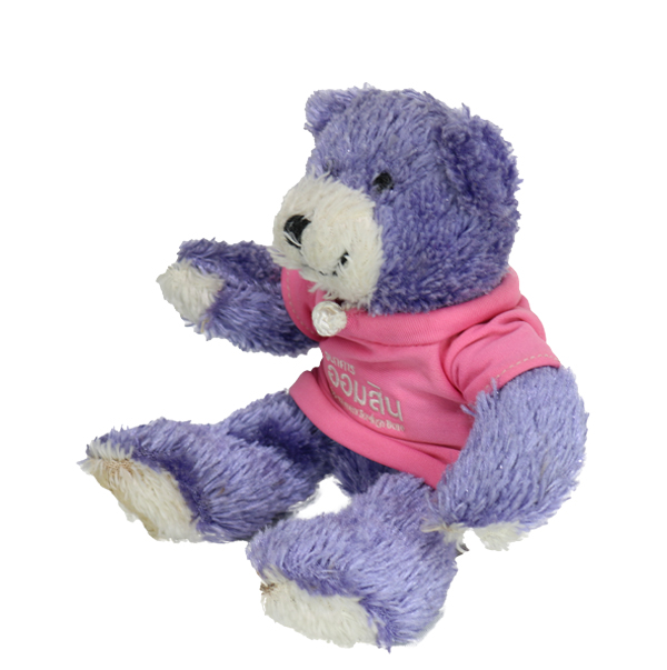 ตุ๊กตาหมีขนสีม่วงออมสิน - Image 4