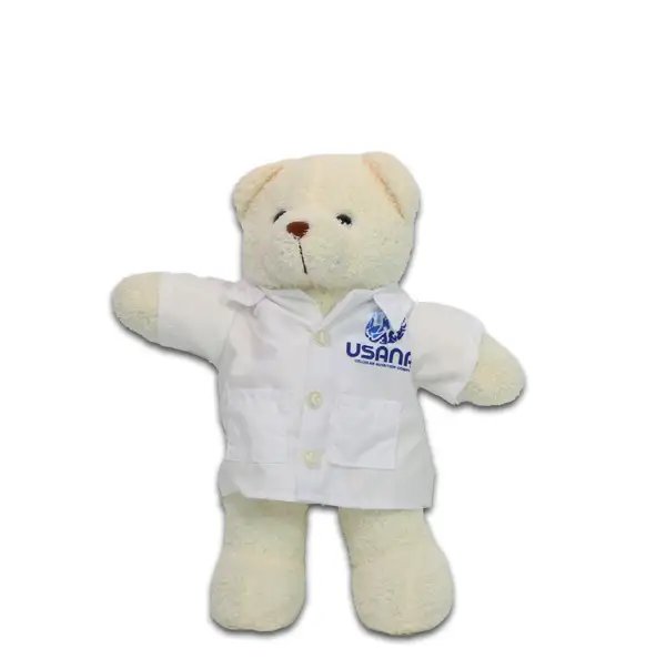 ตุ๊กตาหมีเสื้อกราวน์สีขาว